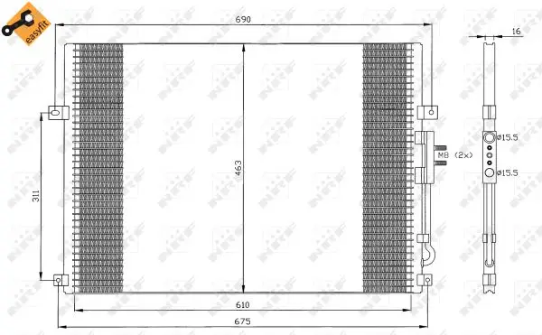 NRF 35275 - Kondensator, Klimaanlage - EASY FIT Markenprodukt