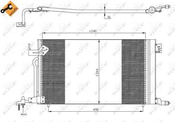Abverkauf NRF 35304 - Kondensator, Klimaanlage - EASY FIT
