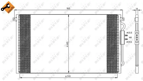 Sale NRF 35448 - Kondensator, Klimaanlage - EASY FIT