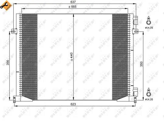 NRF 35482 - Kondensator, Klimaanlage - EASY FIT Sale