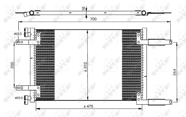 Top-Angebot NRF 35493 - Kondensator, Klimaanlage - EASY FIT