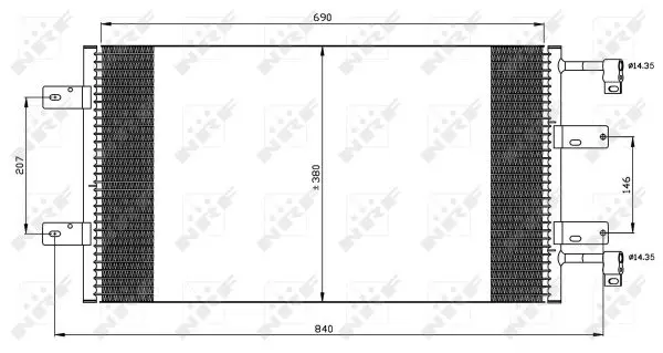 Direkt Vom Hersteller NRF 35505 - Kondensator, Klimaanlage - EASY FIT