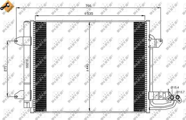 NRF 35521 - Kondensator, Klimaanlage - EASY FIT Rabatt