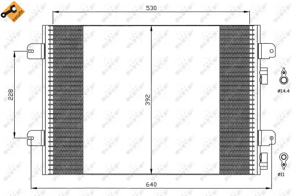 Neu Im Sortiment NRF 35542 - Kondensator, Klimaanlage - EASY FIT