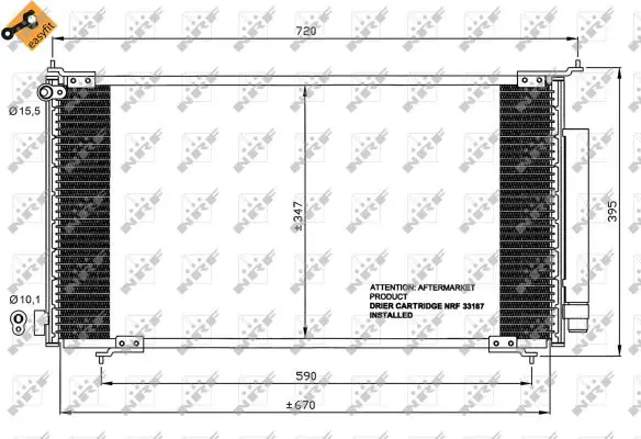 NRF 35561 - Kondensator, Klimaanlage - EASY FIT Günstig
