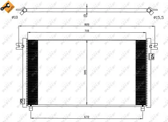 NRF 35574 - Kondensator, Klimaanlage - EASY FIT Neue Kollektion