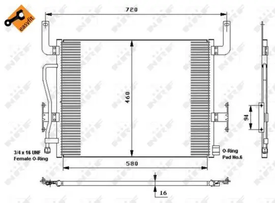 Heißes Angebot NRF 35655 - Kondensator, Klimaanlage - EASY FIT