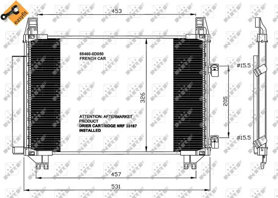 NRF 35653 - Kondensator, Klimaanlage - EASY FIT Schneller Versand