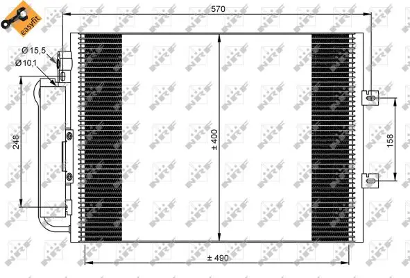 Neu NRF 35879 - Kondensator, Klimaanlage - EASY FIT