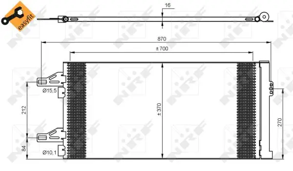 Billig NRF 35895 - Kondensator, Klimaanlage - EASY FIT