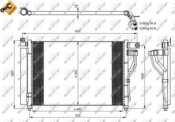 NRF 35964 - Kondensator, Klimaanlage - EASY FIT Beliebt