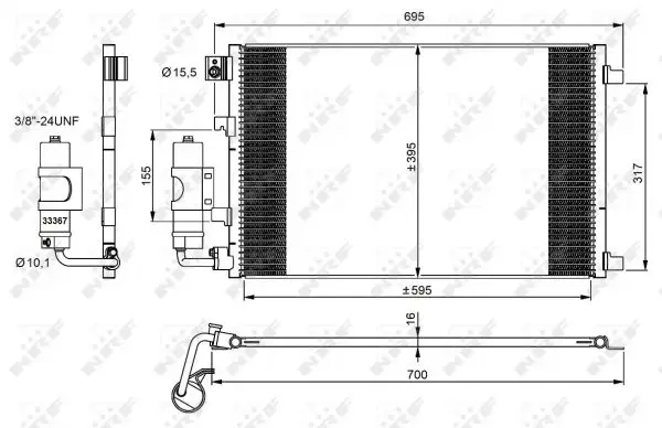 NRF 35973 - Kondensator, Klimaanlage - EASY FIT Preis Gesenkt