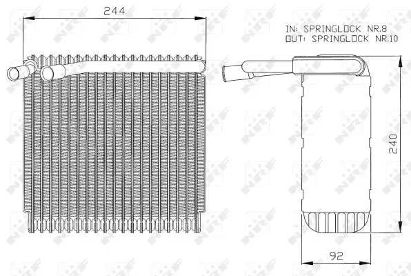 Ausverkauf NRF 36027 - Verdampfer, Klimaanlage - EASY FIT
