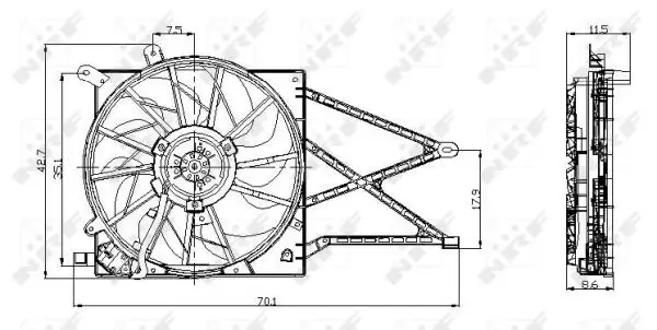 Nur Für Kurze Zeit NRF 47015 - Lüfter, Motorkühlung