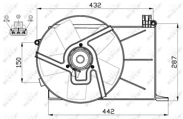 Jetzt Kaufen NRF 47459 - Lüfter, Motorkühlung