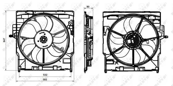 Mega-Angebot NRF 47837 - Lüfter, Motorkühlung