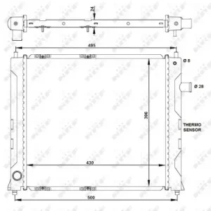 Top-Seller NRF 50128 - Kühler, Motorkühlung - EASY FIT