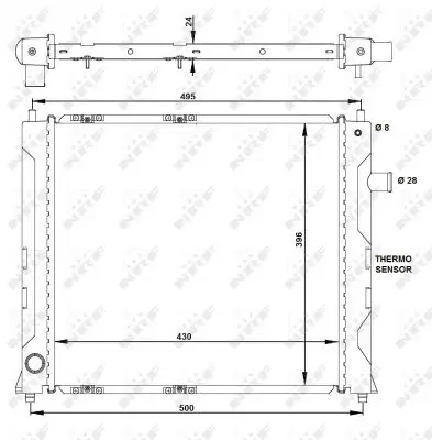Top-Seller NRF 50128 - Kühler, Motorkühlung - EASY FIT
