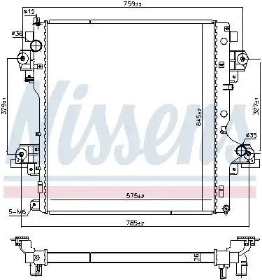 NISSENS 606070 - Kühler, Motorkühlung Billig