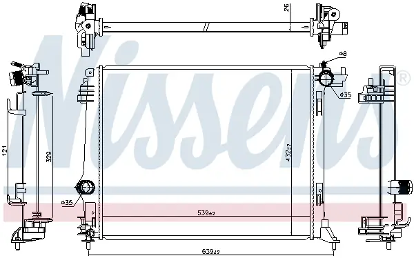 Schnäppchen NISSENS 606474 - Kühler, Motorkühlung