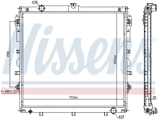 NISSENS 606523 - Kühler, Motorkühlung Highlight