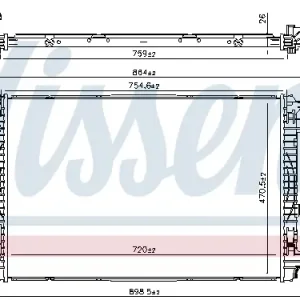 Top-Angebot NISSENS 606573 - Kühler, Motorkühlung