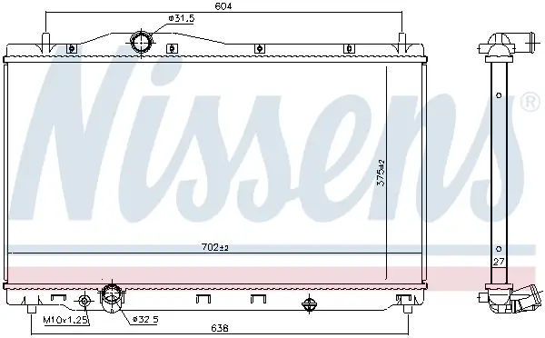 NISSENS 606701 - Kühler, Motorkühlung Meistverkauft