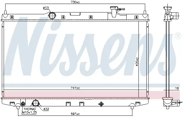NISSENS 606841 - Kühler, Motorkühlung Super-Preis