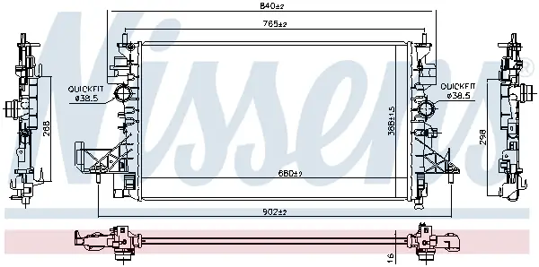 NISSENS 630798 - Kühler, Motorkühlung Expressversand