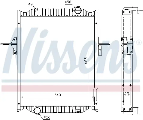 Neu Im Sortiment NISSENS 63781A - Kühler, Motorkühlung