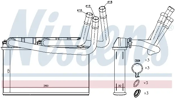 Begrenztes Angebot NISSENS 70531 - Wärmetauscher, Innenraumheizung - ** FIRST FIT **