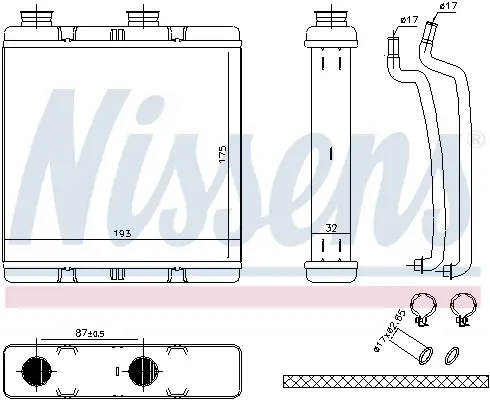 NISSENS 707173 - Wärmetauscher, Innenraumheizung - ** FIRST FIT ** Letzte Chance