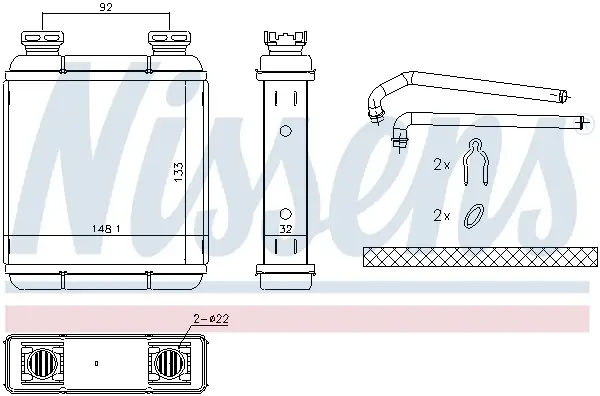 Neue Kollektion NISSENS 72072 - Wärmetauscher, Innenraumheizung - ** FIRST FIT **