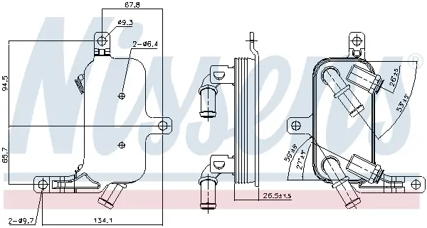 Markenware NISSENS 90891 - Ölkühler, Automatikgetriebe