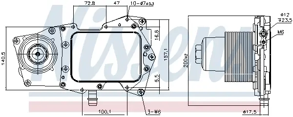 Top-Preis NISSENS 90945 - Ölkühler, Motoröl - ** FIRST FIT **