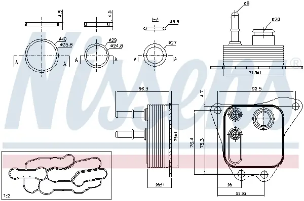 NISSENS 91122 - Ölkühler, Motoröl - ** FIRST FIT ** Nur Heute
