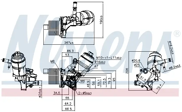 Wochenendangebot NISSENS 91161 - Ölkühler, Motoröl - ** FIRST FIT **