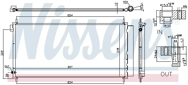 Bestpreis NISSENS 941038 - Kondensator, Klimaanlage - ** FIRST FIT **