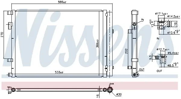 Ausverkauf NISSENS 941162 - Kondensator, Klimaanlage - ** FIRST FIT **