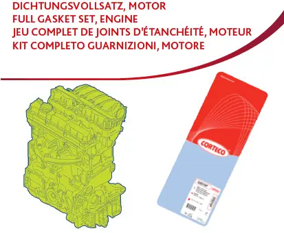Highlight CORTECO 430664P - Dichtungsvollsatz, Motor