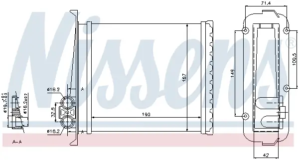 Expressversand NISSENS 73640 - Wärmetauscher, Innenraumheizung - ** FIRST FIT **