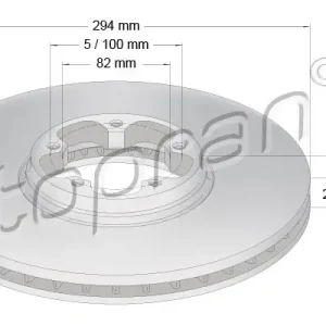 Bestseller TOPRAN 302 087 - Bremsscheibe