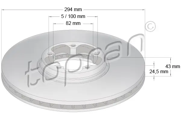 Bestseller TOPRAN 302 087 - Bremsscheibe