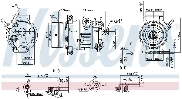 Begrenztes Angebot NISSENS 890030 - Kompressor, Klimaanlage - ** FIRST FIT **