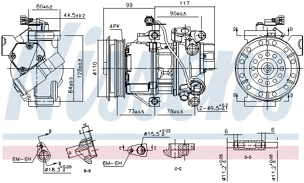Ausverkauf NISSENS 890145 - Kompressor, Klimaanlage - ** FIRST FIT **