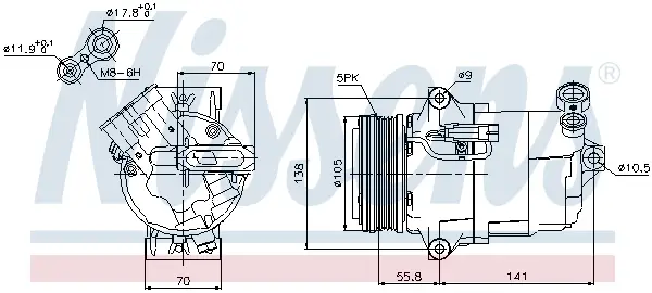 Bestpreis NISSENS 89038 - Kompressor, Klimaanlage - ** FIRST FIT **