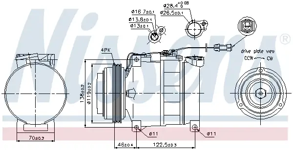 NISSENS 89045 - Kompressor, Klimaanlage - ** FIRST FIT ** Preisknaller