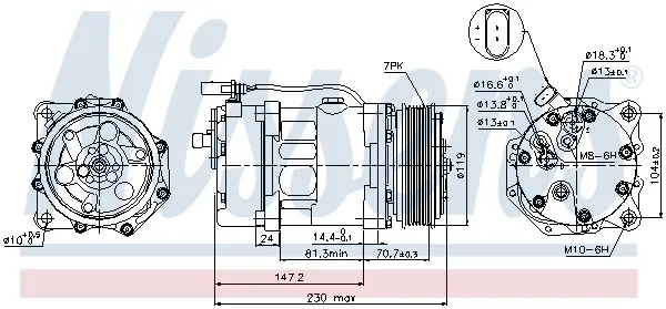 NISSENS 89117 - Kompressor, Klimaanlage - ** FIRST FIT ** Top-Angebot
