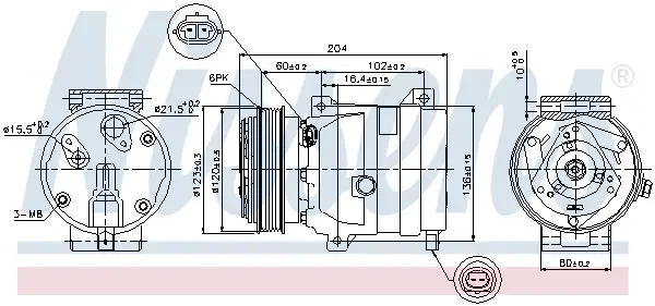 NISSENS 89281 - Kompressor, Klimaanlage - ** FIRST FIT ** Markenware