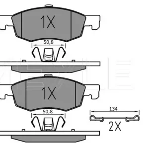MEYLE 025 221 4317/PD - Bremsbelagsatz, Scheibenbremse - MEYLE-PD Advanced performance and design. Top-Angebot